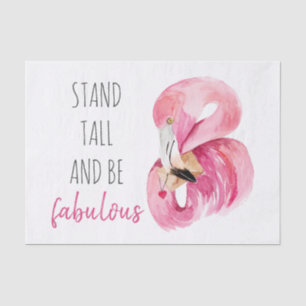 Moderne exotische Flamingos stehen hoch und sind F Seidenpapier