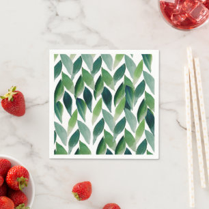 Moderne Exotische Grüne Boheme-Natur Serviette