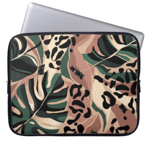 Moderne exotische Muster mit Leopardenhaut. kreati Laptopschutzhülle