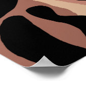 Moderne exotische Muster mit Leopardenhaut. kreati Poster (Ecke)