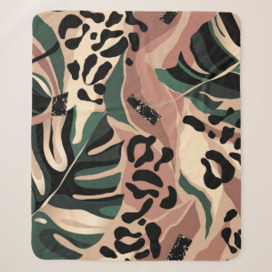 Moderne exotische Muster mit Leopardenhaut. kreati Sherpadecke
