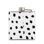 Moderne exotische rosa Aquarellfarben Flamingo & D Flachmann (Rückseite)