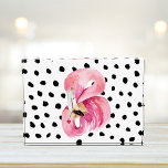 Moderne exotische rosa Aquarellfarben Flamingo & D Fotoblock<br><div class="desc">Moderne exotische rosa Aquarellfarben Flamingo & Dots</div>