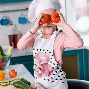 Moderne exotische rosa Aquarellfarben Flamingo & D Kinderschürze