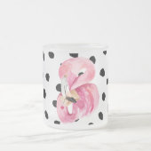 Moderne exotische rosa Aquarellfarben Flamingo & D Mattglastasse (Mittel)