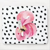 Moderne exotische rosa Aquarellfarben Flamingo & D Mousepad (Vorne)