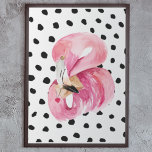 Moderne exotische rosa Aquarellfarben Flamingo & D Poster<br><div class="desc">Moderne exotische rosa Aquarellfarben Flamingo & Dots</div>