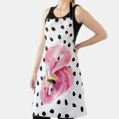 Moderne exotische rosa Aquarellfarben Flamingo & D Schürze (InSitu)