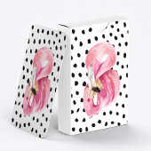 Moderne exotische rosa Aquarellfarben Flamingo & D Spielkarten