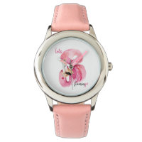Moderne exotische Rosa Flamingo Wasserfarbe