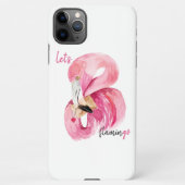 Moderne exotische Rosa Flamingo Wasserfarbe iPhone Hülle (Rückseite)