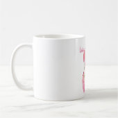 Moderne exotische Rosa Flamingo Wasserfarbe Kaffeetasse (Links)