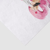 Moderne exotische Rosa Flamingo Wasserfarbe Seidenpapier (Ausschnitt)