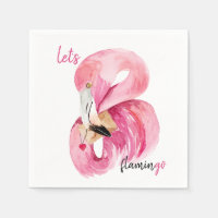Moderne exotische Rosa Flamingo Wasserfarbe