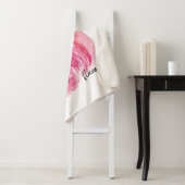 Moderne exotische Rosa Flamingo Wasserfarbe Sherpadecke (Beispiel)