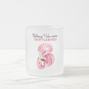 Moderne exotische rosa Wasserfarbe Flamingo-Gesche Mattglastasse
