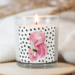 Moderne exotische rosa Wasserfarbe Flamingo & Punk Quadratischer Aufkleber