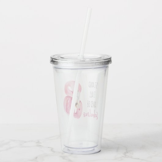 Moderne exotische Stand groß und sein fabelhaft Fl Acryltrinkbecher (Rückseite)