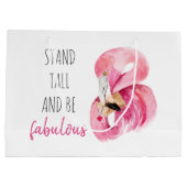 Moderne exotische Stand groß und sein fabelhaft Fl Große Geschenktüte (Rückseite)