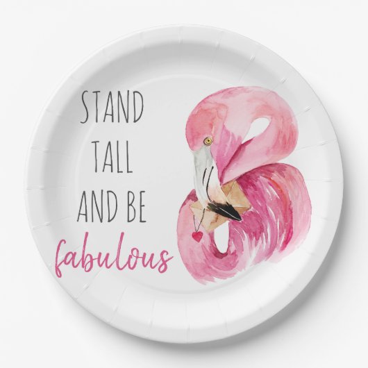 Moderne exotische Stand groß und sein fabelhaft Fl Pappteller (Vorderseite)