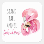 Moderne exotische Stand groß und sein fabelhaft Fl Quadratischer Aufkleber (Vorderseite)