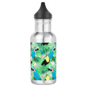 Moderne exotische Vögel & Foliage Tropical Design Edelstahlflasche (Links)