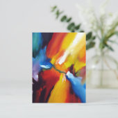Moderne expressionistische Abstrakte Malvorlage Postkarte (Stehend Vorderseite)