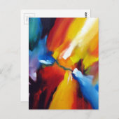 Moderne expressionistische Abstrakte Malvorlage Postkarte (Vorne/Hinten)