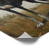 Moderne expressionistische Hunde-Kunstposter Poster (Ecke)