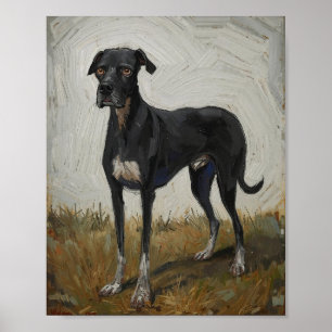 Moderne expressionistische Hunde-Kunstposter Poster