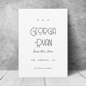 Moderne Extra Minimalistische Schlichte Art Déco H Save The Date