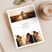 Moderne Extravagante 8 Fotocollage-Hochzeit rettet Einladung