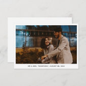 Moderne Extravagante Foto-Hochzeit Dankeskarte (Vorne/Hinten)