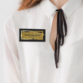 Moderne Extravagante Funkelnd Glitzer-Rectangle-Ra Namensschild