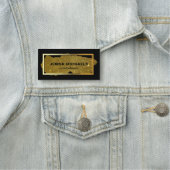 Moderne Extravagante Funkelnd Glitzer-Rectangle-Ra Namensschild (Beispiel)