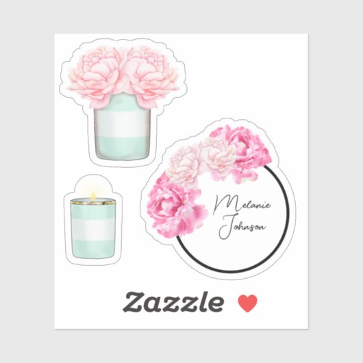 Moderne Extravagante Girl-Niedliche Streifen Aufkleber (Blatt)