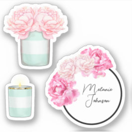 Moderne Extravagante Girl-Niedliche Streifen Aufkleber