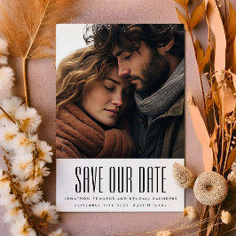 Moderne, extrem einfache Foto bearbeitbare Namen H Save The Date