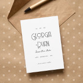 Moderne, extrem Minimalistische Schlichte Art Déco Save The Date