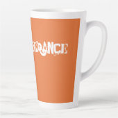 Moderne Exuberance Orange Bold Graffiti Typografie Milchtasse (Rechts)