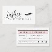 Moderne Eyelash-Erweiterungen Visitenkarte (Vorne/Hinten)