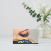 Moderne Eyelash Extension Beauty Makeup Artist Las Visitenkarte (Stehend Vorderseite)