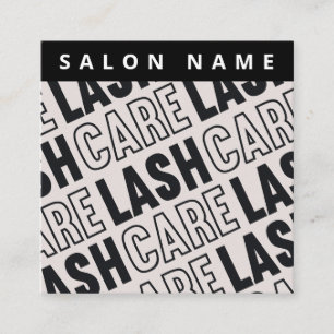 Moderne Eyelash-Extensions Lash-Lift Nachsorge Quadratische Visitenkarte