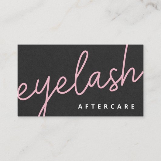 Moderne Eyelash-Extensions Lash-Lift Nachsorge Visitenkarte (Vorderseite)
