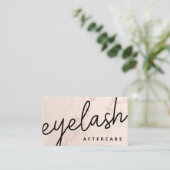 Moderne Eyelash-Extensions Lash-Lift Nachsorge Visitenkarte (Stehend Vorderseite)