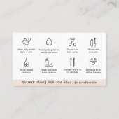 Moderne Eyelash-Extensions Lash-Lift Nachsorge Visitenkarte (Rückseite)