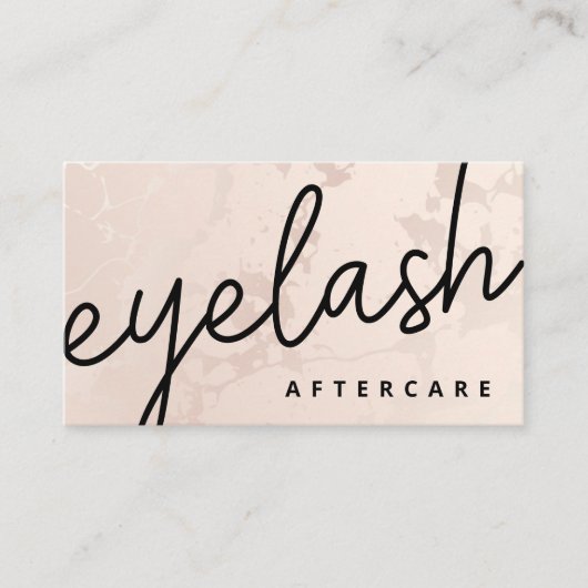Moderne Eyelash-Extensions Lash-Lift Nachsorge Visitenkarte (Vorderseite)