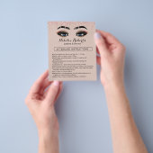 Moderne Eyelash Makeup Artist Aftercare Instructio Flyer (Gruppe)