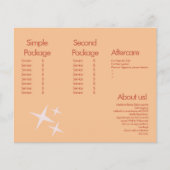Moderne Eyelash Services Groovy Pricing List Flyer (Vorne)