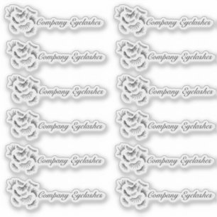 Moderne Eyelashes Logo-Verpackung Firmenname Aufkleber